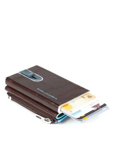 Compact wallet with money pocket Blue...