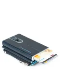 Compact Wallet für Scheine mit Münz-Fach Blue Square blau