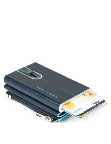 Compact wallet with money pocket Blue...
