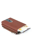 Piquadro B3 Compact Wallet für Scheine mit Münz-Fach braun