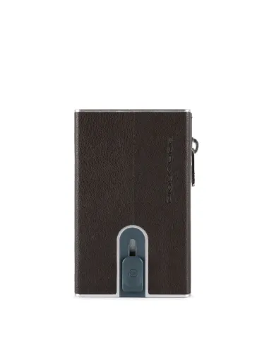 Compact wallet with money pocket dark...