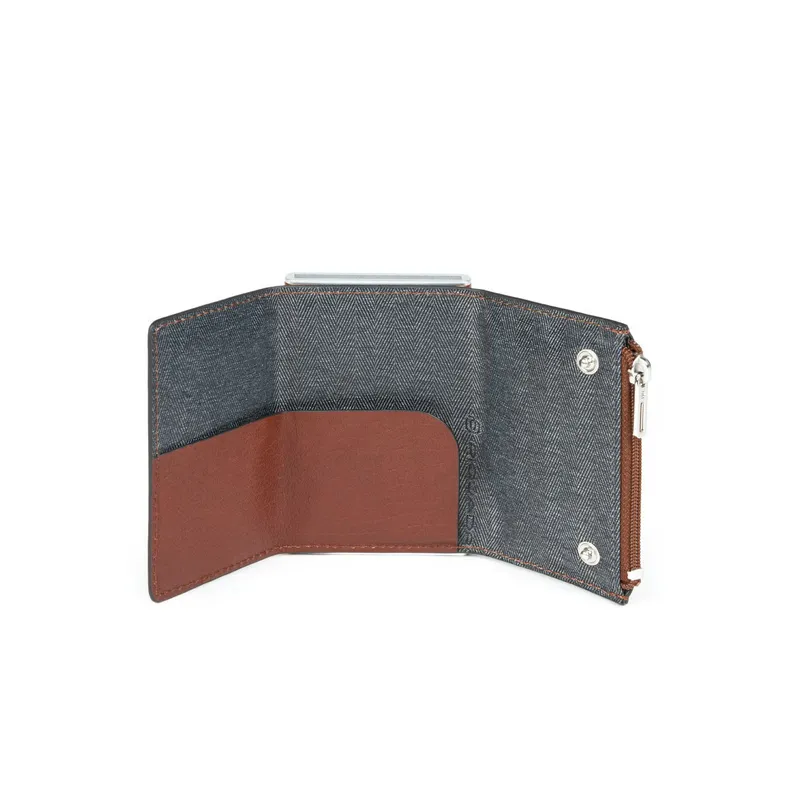 Piquadro B3 Compact Wallet für Scheine mit Münz-Fach braun 2