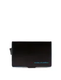 Compact wallet with sliding system Blue Square black