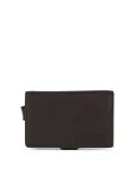Compact wallet for Cash and credit cards Black Square dark brown