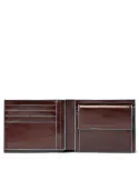 Piquadro B2 Men's wallet with coin case and document holder dark brown