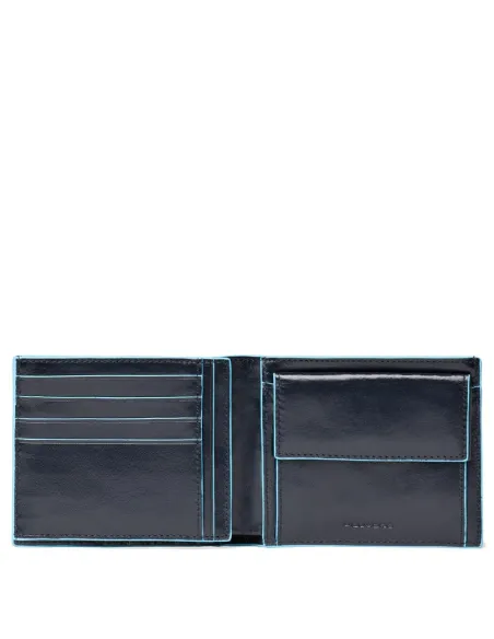 Herrengeldbörse mit Münzfach und Ausweisfach Piquadro Blue Square blau