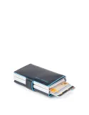 Portacarte di credito doppio Blue Square blu