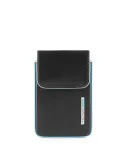 Piquadro Blue Square-Kreditkartenhalter mit einfachem Zugsystem Schwarz