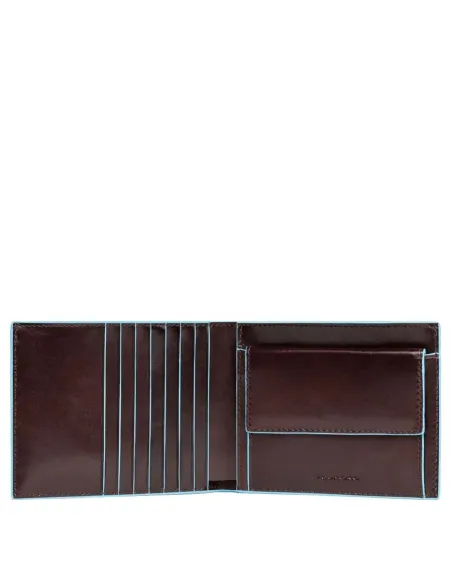 Piquadro leather wallets dark brown