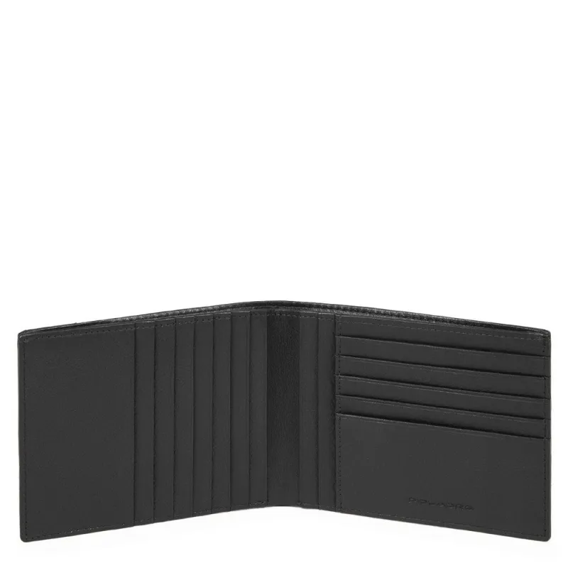 Herrengeldbörsen mit 12 Kreditkartenfächern P16 Schwarz
