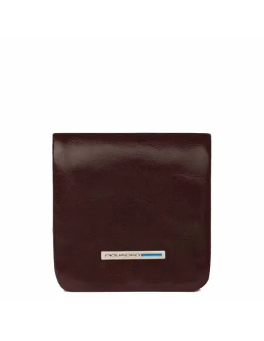 Soft coin purse Blue Square dark brown