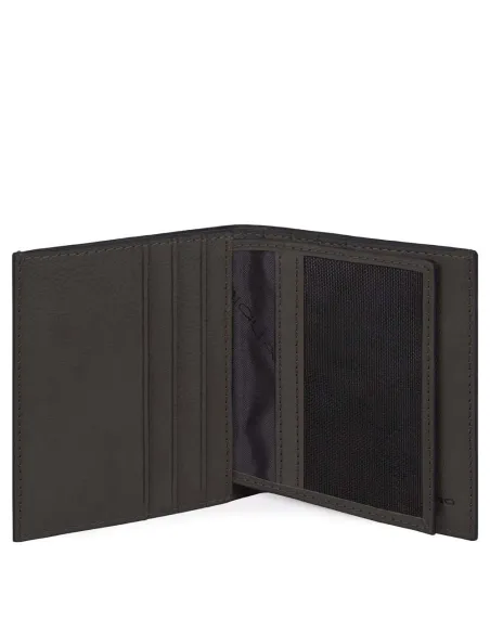 Piccolo portafogli Piquadro Black Square marrone scuro