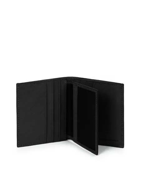 Kleine Brieftasche für Männer mit Kreditkartenfächern Schwarz