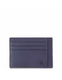 Piquadro Black Square Pocket credit card pouch blue
