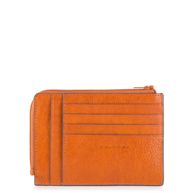 Pu1243b2sr Bustina per monete e carte di credito B2 Special Piquadro Arancio 2