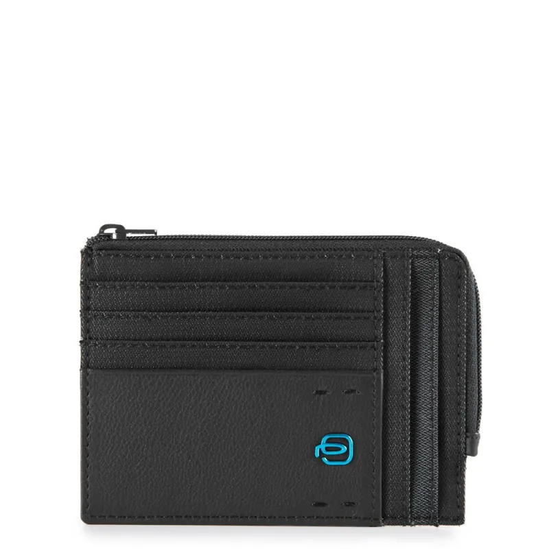 Zipper coin pouch with document holder P16 black
