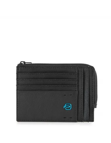 Zipper coin pouch with document...