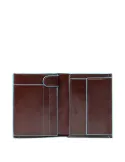 Piquadro B2 Vertical wallet with coin purse dark brown