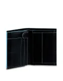 Piquadro Blue Square Vertical wallet with coin purse black