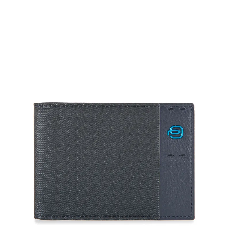 Men's wallet with flip up ID window, coin pocket P16 blue 2
