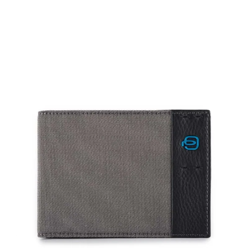 Men's wallet with flip up ID window, coin pocket P16 grey