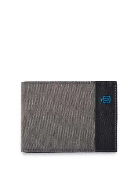 Men's wallet with flip up ID window, coin pocket P16 grey