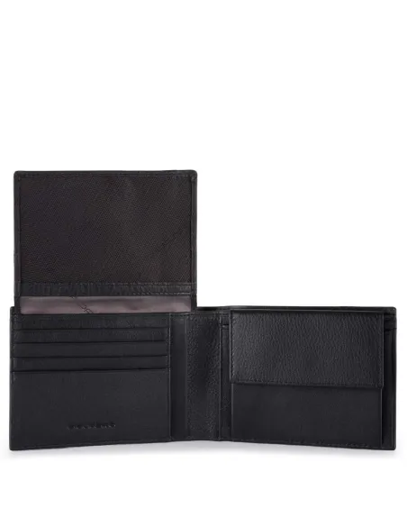 Men's wallet with flip up ID window, coin pocket P16 grey