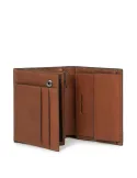 Piquadro B3 Vertical Men's wallet with coin pocket brown