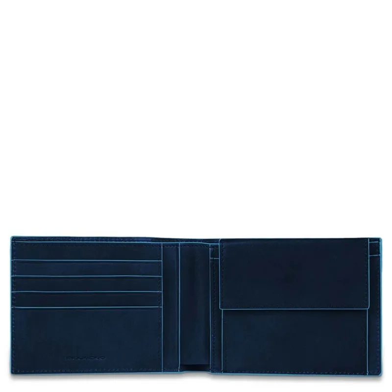 Piquadro B2 Herrenbrieftasche mit Münzfach blau