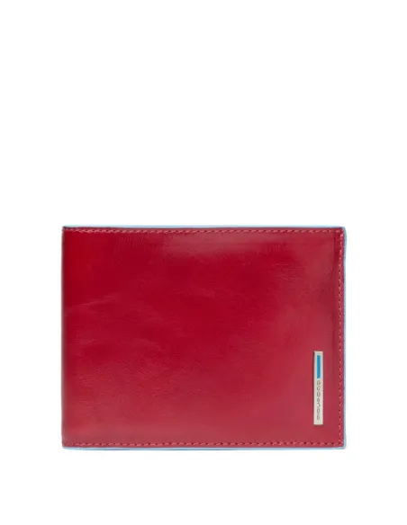 Blue Square Men's wallet with coin purse red