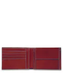 Piquadro Blue Square Men's wallet with coin pocket red