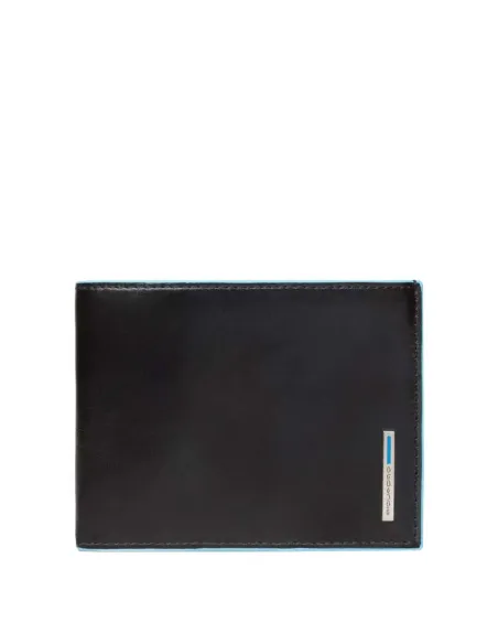 Piquadro Blue Square Herrenbrieftasche mit Geldbörse Schwarz