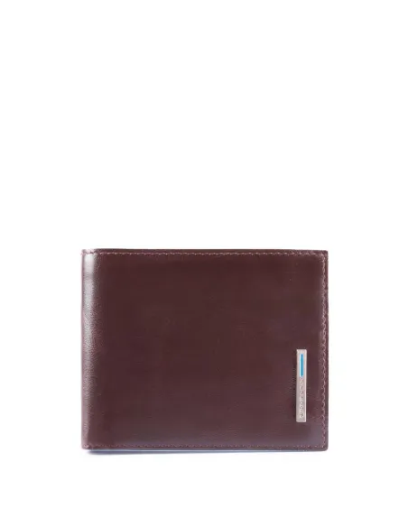 Piquadro Blue Square Men's wallet with coin pouch dark brown