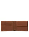 Portafogli uomo con portamonete Piquadro Black Square cuoio
