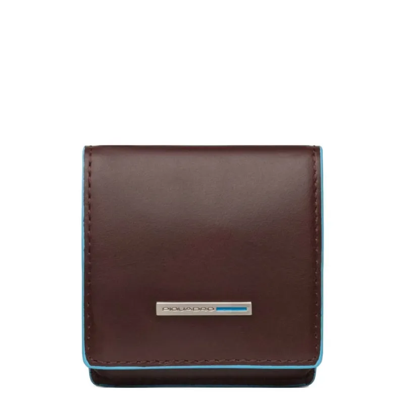 Piquadro Blue Square Münzgeldbörse Dunkelbraun