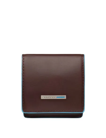 Piquadro Blue Square Münzgeldbörse Dunkelbraun