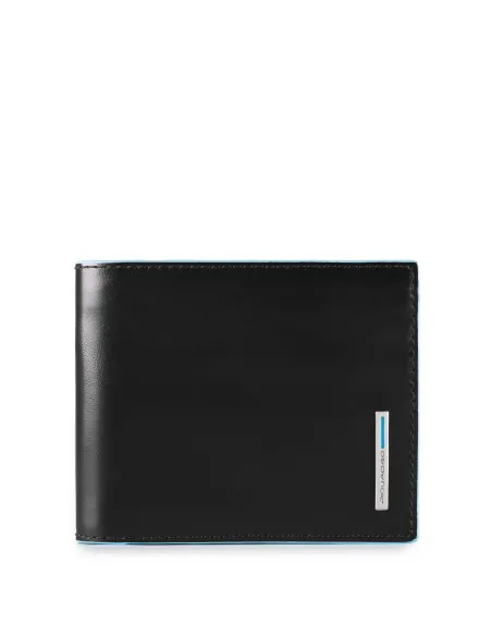 Piquadro Blue Square Men's wallet with removable card holder black