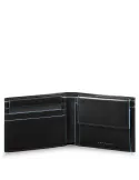 Piquadro Blue Square Men's Wallets with coin purse and credit cards black