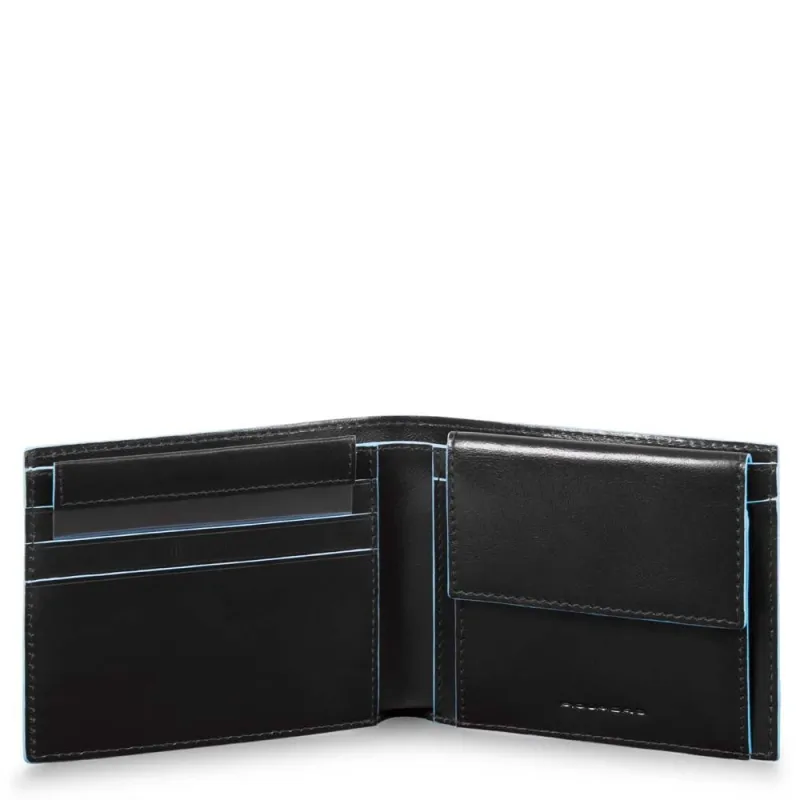 Piquadro Blue Square Men's Wallets with coin purse and...