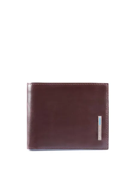 Piquadro Blue Square Small size men's wallets dark brown