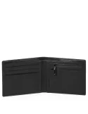 Piquadro Urban Slim men's wallet with zipped coin pocket black