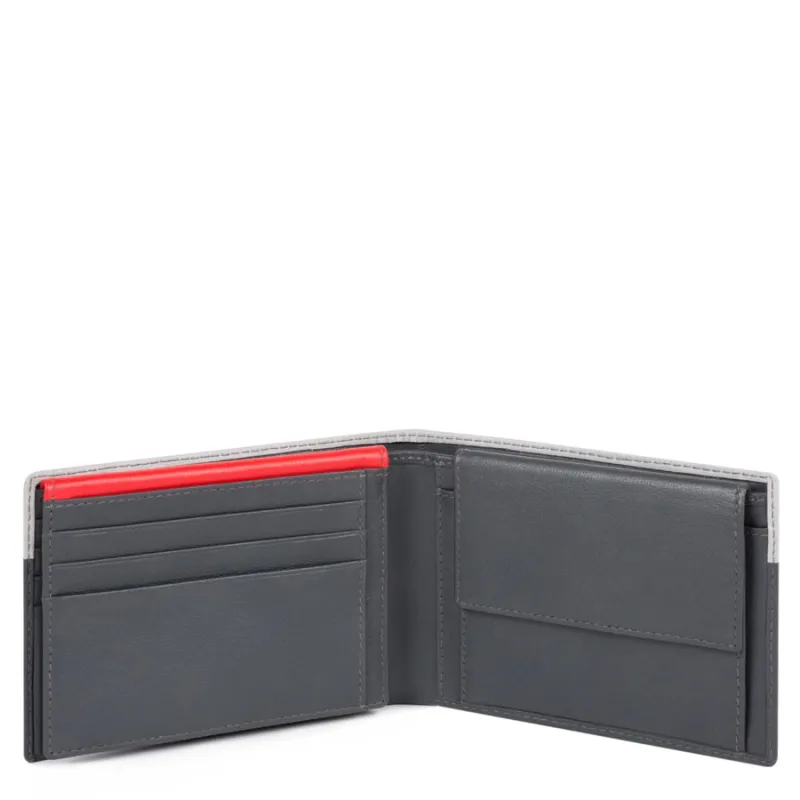 Men's wallet with flip up ID window, coin pocket Urban grey 2