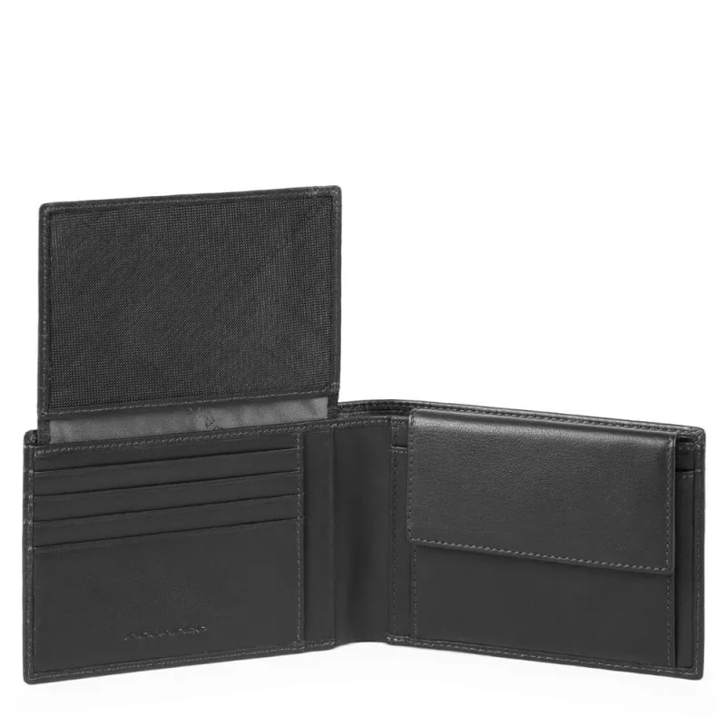 Herrenbrieftasche aus Leder  mit Klapp-Ausweisfenster,...