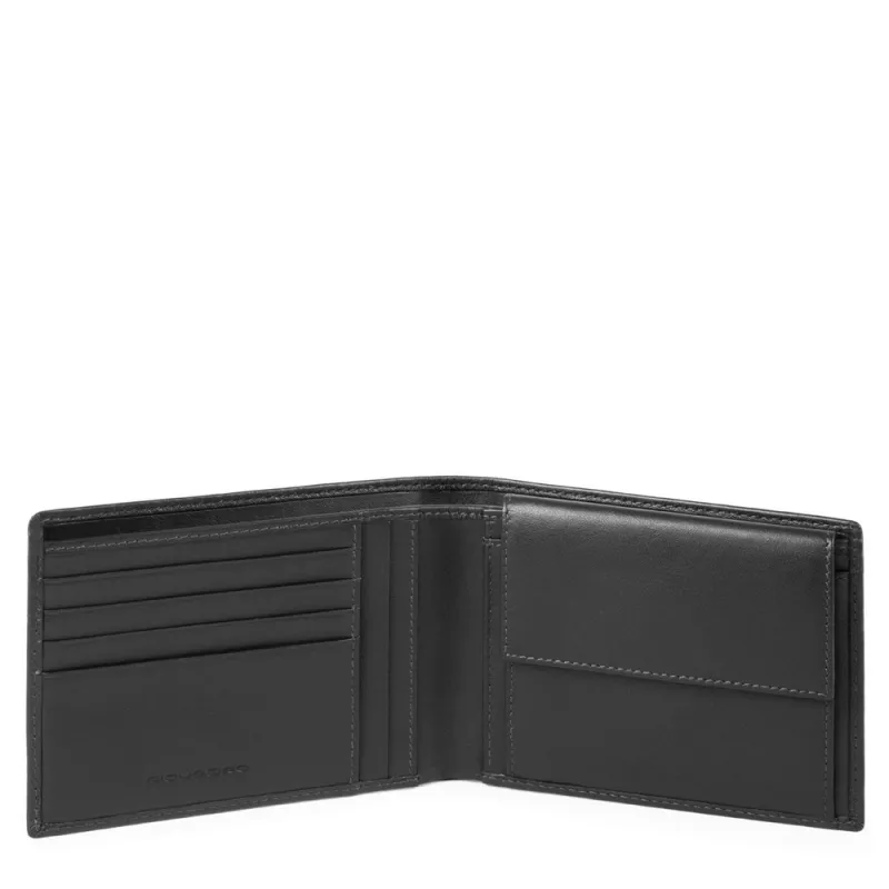 Men's wallet with coin pocket Urban black