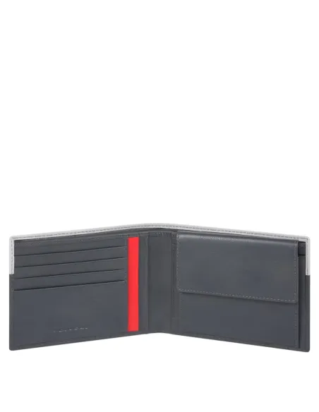 Piquadro Urban Men's wallet with coin pocket grey