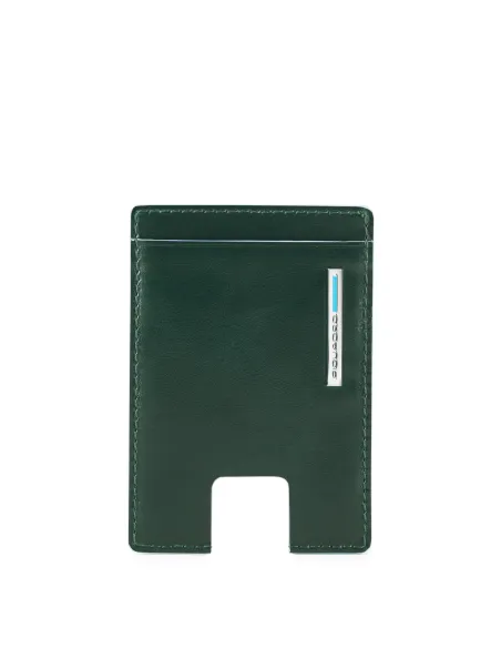 Piquadro B2 Slim Credit Card Holder With Easy Ejection green