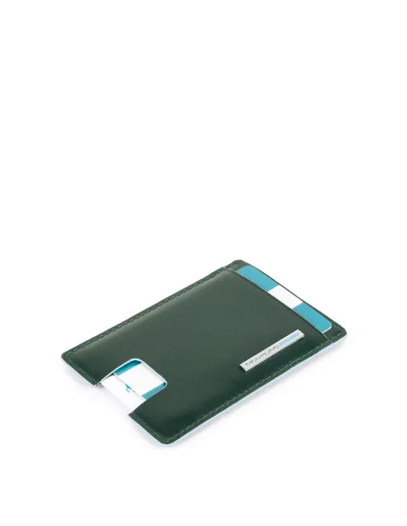 Piquadro B2 Slim Credit Card Holder With Easy Ejection green