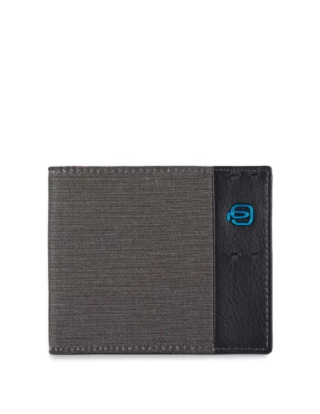 Piquadro P16 men's wallet with pull-out credit card holder grey