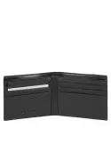 Piquadro P16 men's wallet with removable credit card holder black