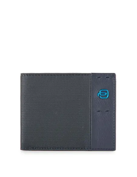 Piquadro P16 men's wallet with removable credit card holder blue